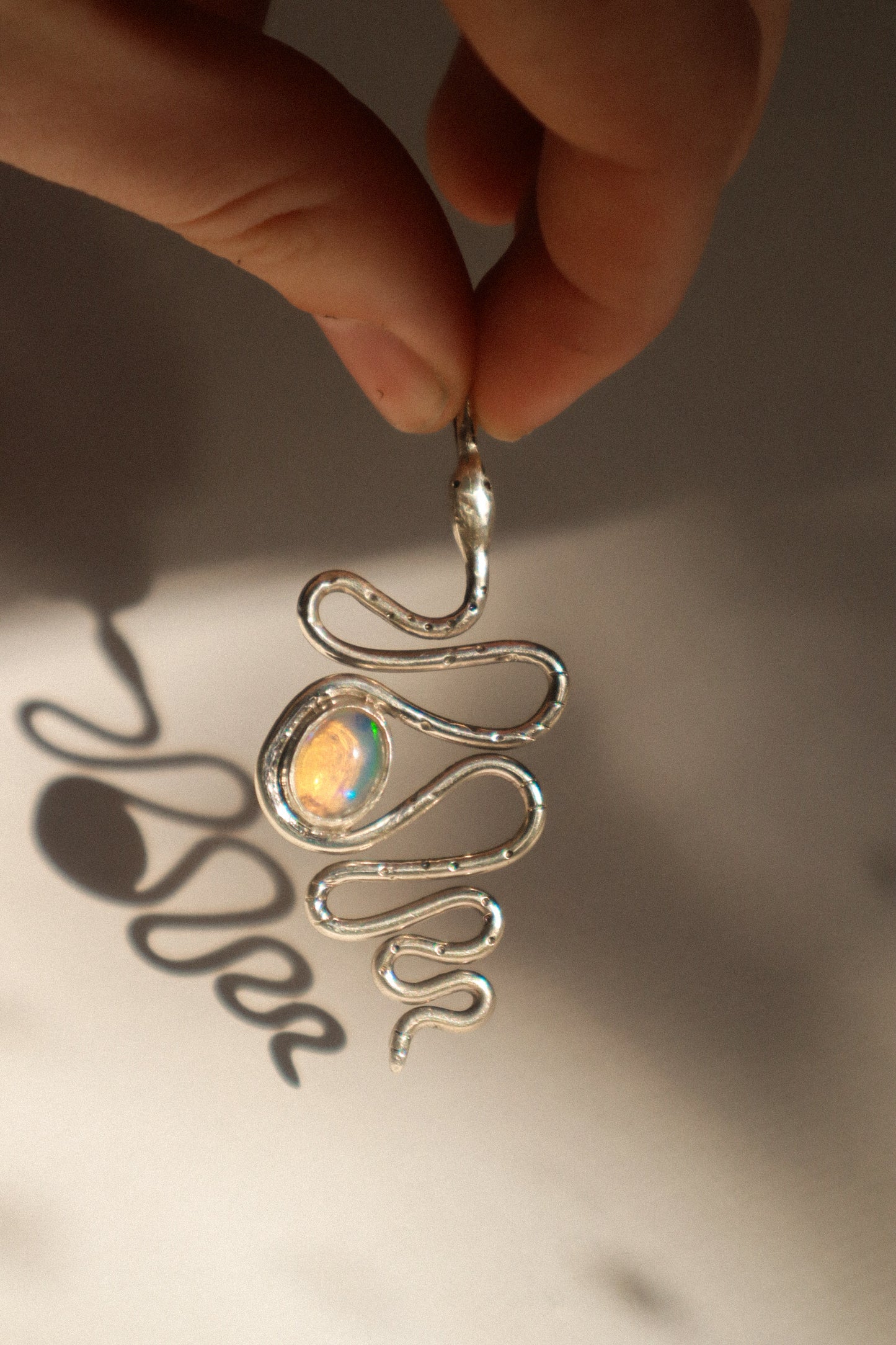 Serpent & Opal Pendant