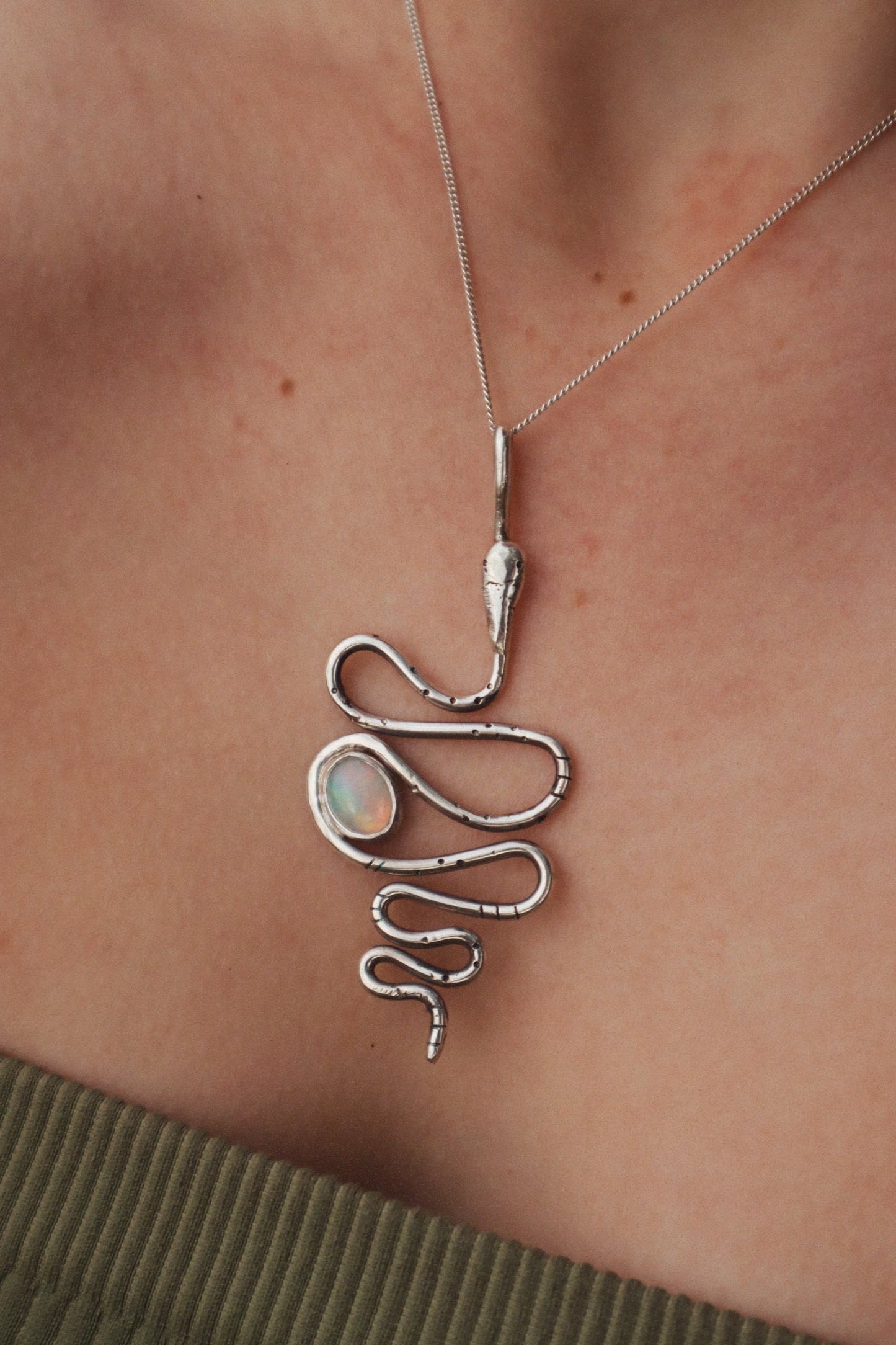 Serpent & Opal Pendant