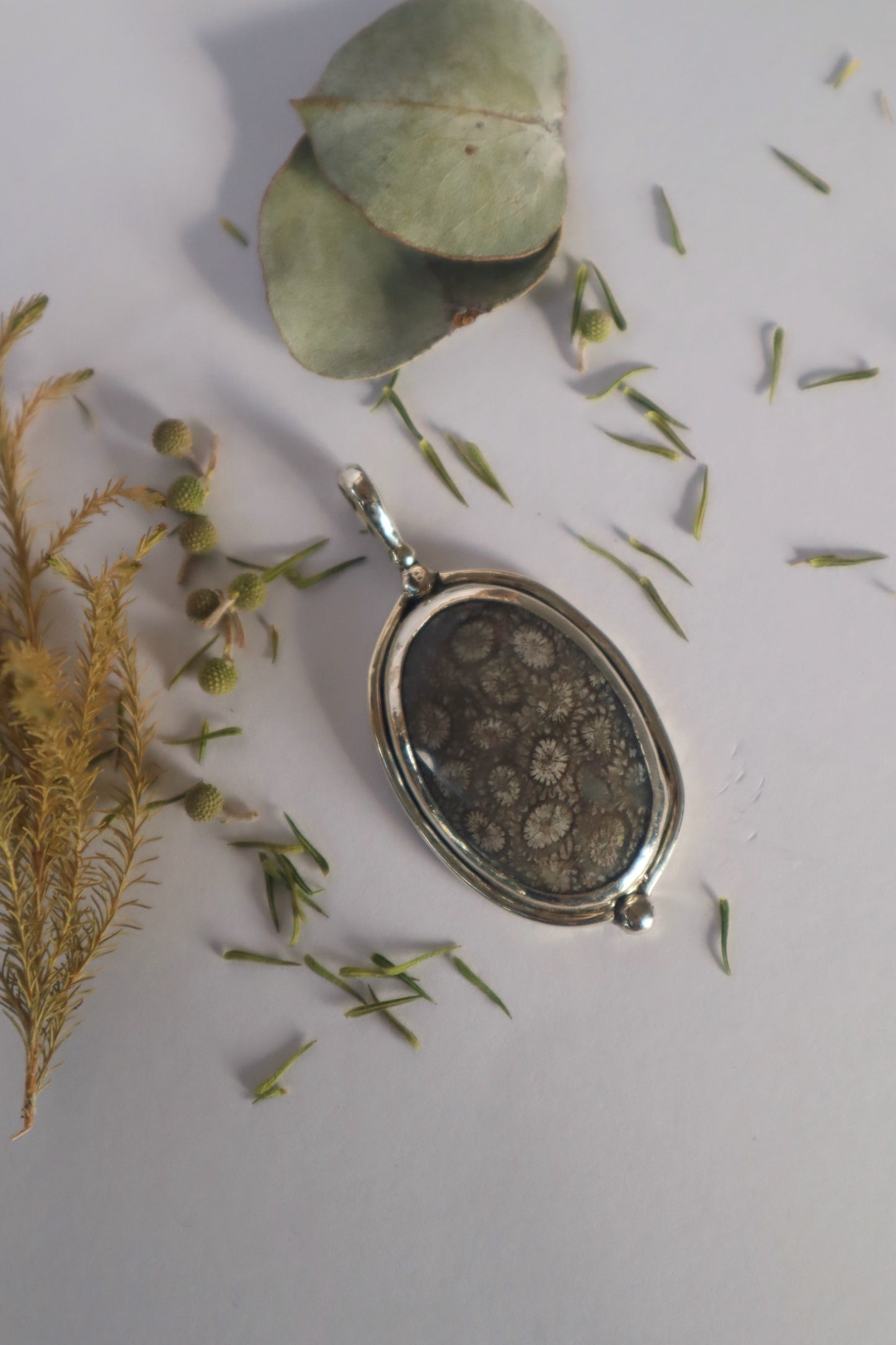 Fossils & Daisies Pendant
